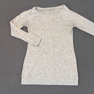 Athleta Pullover Womens Sm Heather Gray Athletic Solid Modal Crew Basic Casual